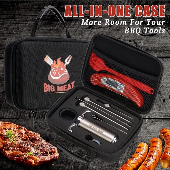 Big Meat Injector BBQ Set Tools with Case Brand New - Picture 2 of 5
